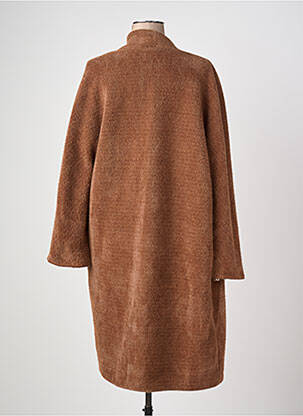 Manteau long coupe droite sans capuche marron SCARLET ROOS femme