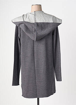 Veste casual coupe droite gris MAJESTIC FILATURES femme