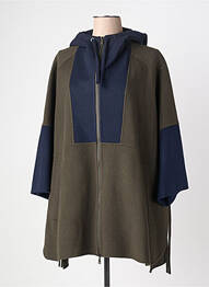 Manteau long a capuche a capuche vert WEEKEND MAXMARA femme