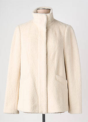 Manteau court coupe droite sans capuche beige DISTRICT femme