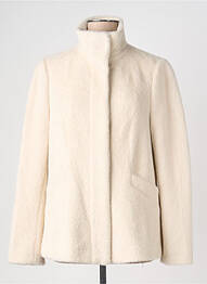 Manteau court coupe droite sans capuche beige DISTRICT femme