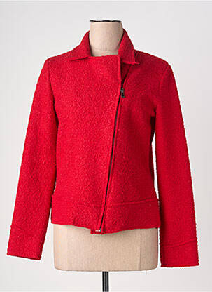 Veste casual col tailleur rouge LE SINGE DE JULIE femme