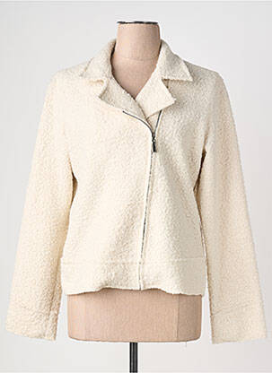 Veste casual col tailleur beige LE SINGE DE JULIE femme