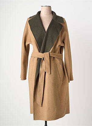 Manteau long coupe cintrée sans capuche marron MAX MARA femme