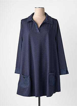 Tunique manches longues col v bleu JORGIE PARIS femme