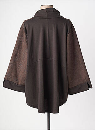 Pull stretch manches longues marron JORGIE PARIS femme