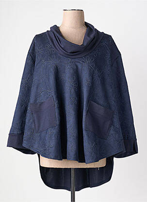 Pull stretch manches longues bleu JORGIE PARIS femme