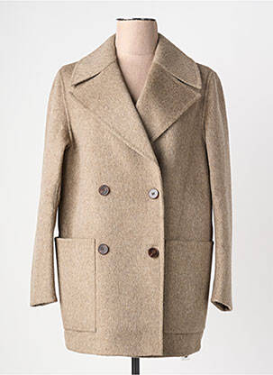 Manteau court coupe droite sans capuche beige STUDIO NORDIIC femme