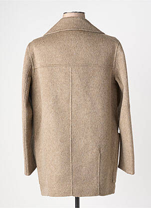 Manteau court coupe droite sans capuche beige STUDIO NORDIIC femme