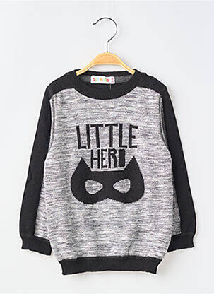 Pull imprimé fantaisie manches longues gris SLYKIDS garçon