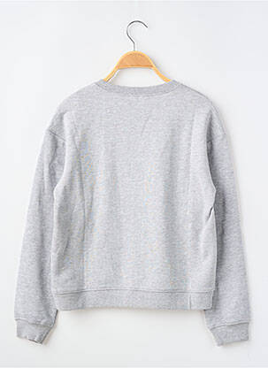 Sweat-shirt broderie manches longues gris TEDDY SMITH fille