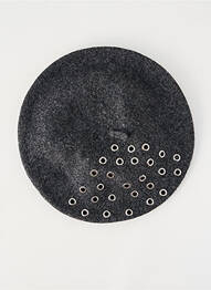 Bonnet forme béret gris POUPEE CHIC femme