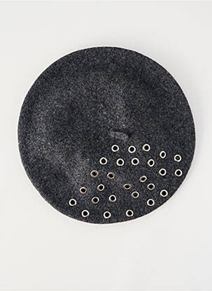 Bonnet forme béret gris POUPEE CHIC femme