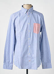 Chemise manches longues poches bleu TOMMY HILFIGER homme