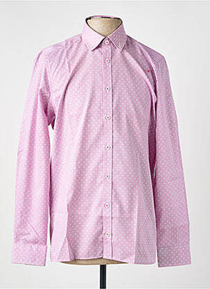 Chemise manches longues imprimé fantaisie rose JUPITER homme