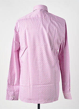 Chemise manches longues imprimé fantaisie rose JUPITER homme
