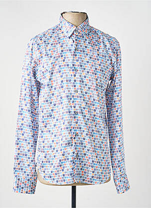 Chemise manches longues imprimé fantaisie bleu DARIO BELTRAN homme