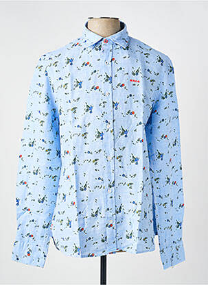 Chemise manches longues coupe cintrée bleu NEW ZEALAND AUCKLAND homme