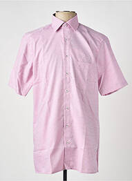 Chemise manches courtes poches rose MARVELIS homme