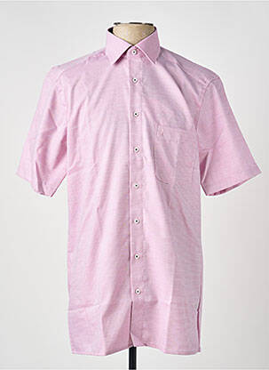 Chemise manches courtes poches rose MARVELIS homme