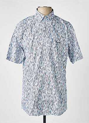 Chemise manches courtes imprimé fantaisie bleu MISE AU GREEN homme