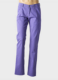 Pantalon chino stretch taille normale violet BRUNO SAINT HILAIRE homme