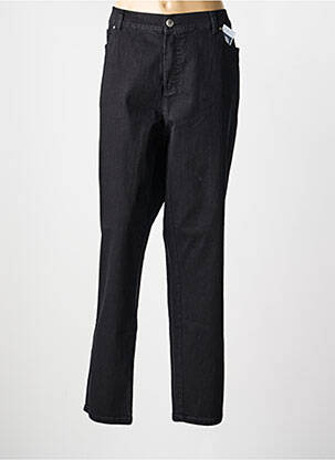 Jeans coupe slim stretch taille normale noir ANNA MONTANA femme