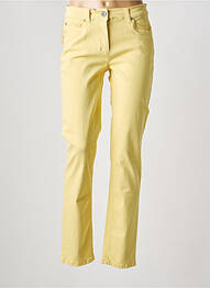 Jeans coupe slim stretch taille normale jaune ANNA MONTANA femme