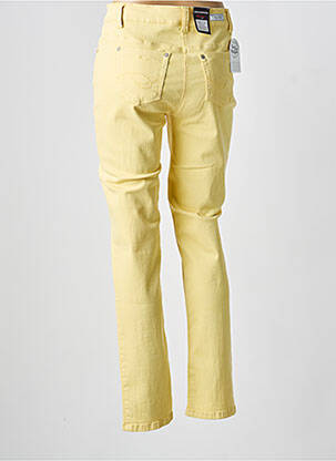Jeans coupe slim stretch taille normale jaune ANNA MONTANA femme