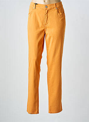Pantalon slim tissage popeline taille normale orange ANNA MONTANA femme