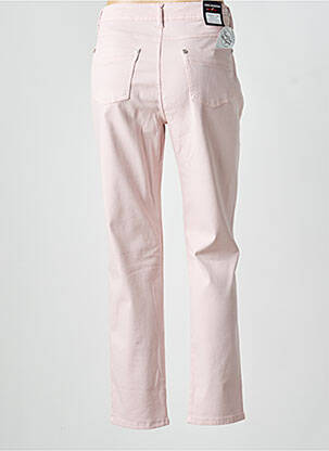Pantalon slim tissage popeline taille normale rose ANNA MONTANA femme