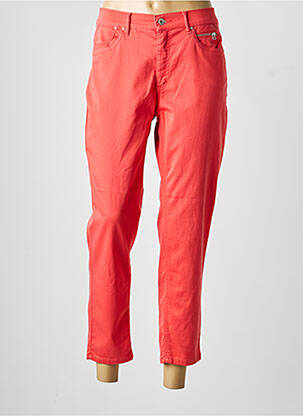 Pantalon slim tissage popeline taille normale rouge ANNA MONTANA femme