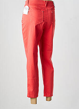 Pantalon slim tissage popeline taille normale rouge ANNA MONTANA femme