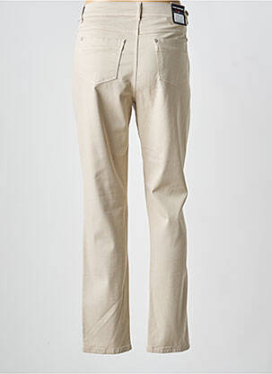 Pantalon slim tissage popeline taille normale beige ANNA MONTANA femme