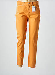 Pantalon slim tissage popeline taille normale orange ANNA MONTANA femme