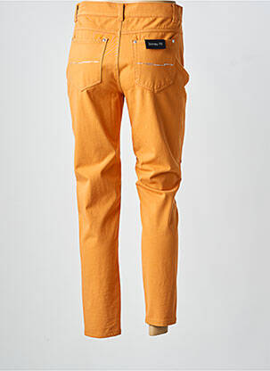 Pantalon slim tissage popeline taille normale orange ANNA MONTANA femme