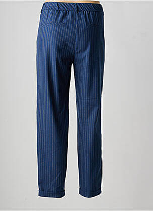 Pantalon chino tissage popeline taille normale bleu EVA KAYAN femme
