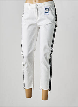 Pantalon 7/8 stretch taille normale blanc COMMA, femme
