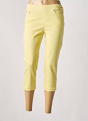 Jegging tissage denim taille normale jaune ANNA MONTANA femme