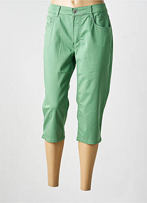Corsaire stretch taille normale vert ANNA MONTANA femme