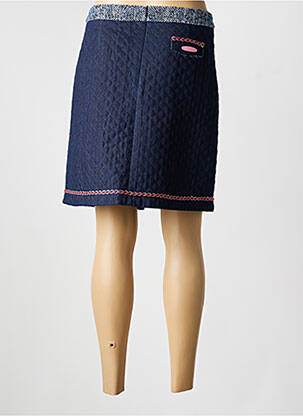 Jupe courte coupe droite bleu POUPEE CHIC femme