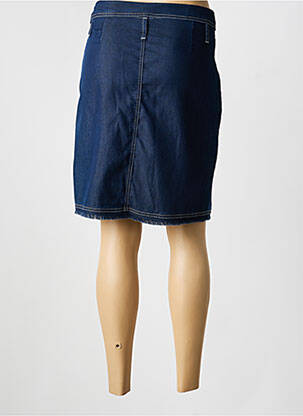 Jupe mi-longue coupe droite bleu EVA KAYAN femme