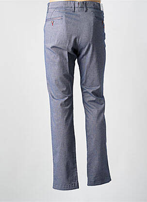 Pantalon chino tissage chiné taille normale bleu BRUNO SAINT HILAIRE homme