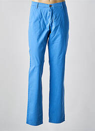 Pantalon chino tissage popeline taille normale bleu BRUNO SAINT HILAIRE homme