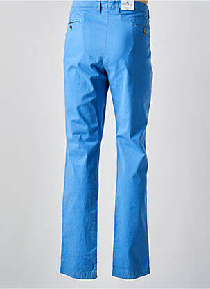 Pantalon chino tissage popeline taille normale bleu BRUNO SAINT HILAIRE homme
