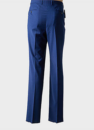 Pantalon slim taille à pinces taille normale bleu BRUNO SAINT HILAIRE homme