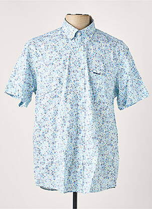 Chemise manches courtes imprimé fantaisie bleu MISE AU GREEN homme