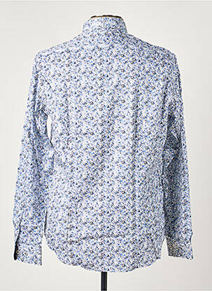 Chemisier imprimé fantaisie manches longues bleu DARIO BELTRAN femme