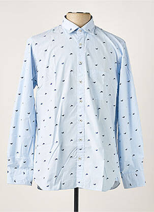Chemise manches longues imprimé fantaisie bleu MARVELIS homme