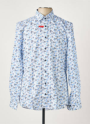 Chemise manches longues imprimé fantaisie bleu MARVELIS homme